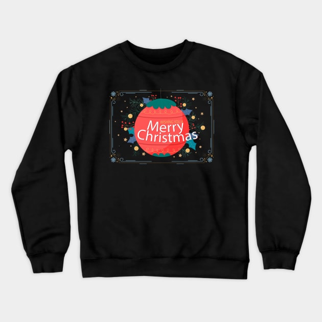 Wishing You A Merry Christmas Crewneck Sweatshirt by Mako Design 